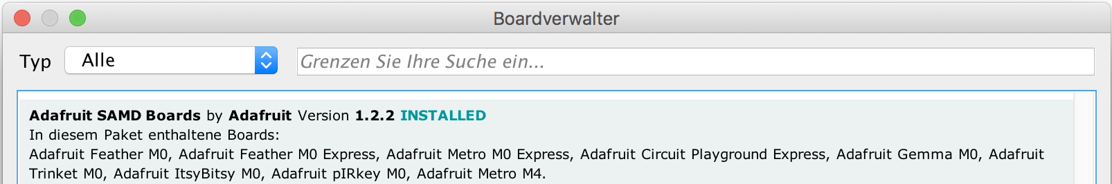 Install Adafruit SAMD
