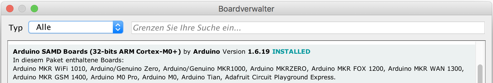 Install SAMD Support